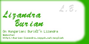 lizandra burian business card